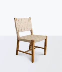 Masaya & Co. Handcrafted Monimbo Leather Dining Chair