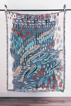 K-apostrophe Monsoon Upcycled Throw Blanket