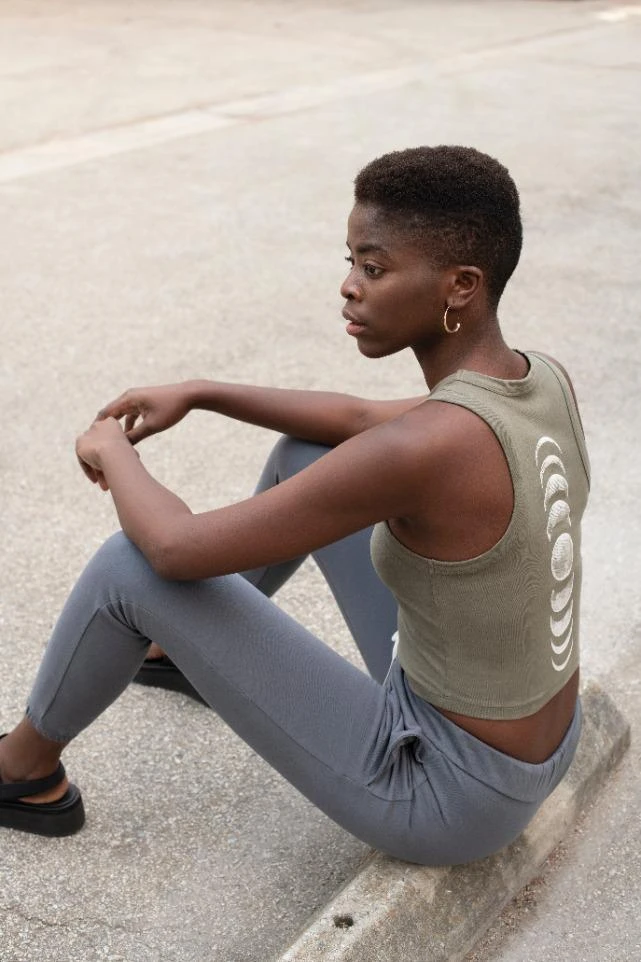 Synergy Organic Clothing Moon Phases Elevate Tank Top - Kalamata Sale 4 Synergy Organic Clothing Moon Phases Elevate Tank Top - Kalamata Sale