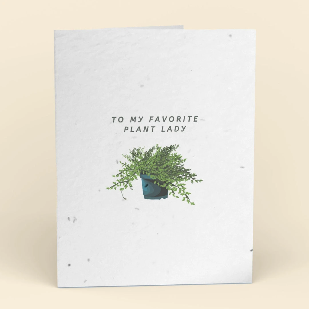 Cute Root My Favorite Plant Lady Plantable Cards - 10 Pack Greeting Cards 3 Cute Root My Favorite Plant Lady Plantable Cards - 10 Pack Greeting Cards
