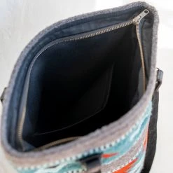 MZ Fair Trade Lost Island Wool Bucket Tote Bag