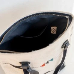 MZ Fair Trade Accessories Obsidian Arrow Wool Bucket Tote Bag