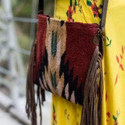 MZ Fair Trade Shadow Wool Fringe Bag Accessories