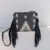 MZ Fair Trade Smoky Quartz Wool Fringe Bag Accessories 1 MZ Fair Trade Smoky Quartz Wool Fringe Bag Accessories