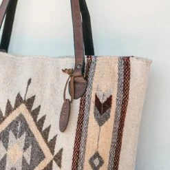 MZ Fair Trade Snowflake Wool Tote Bag