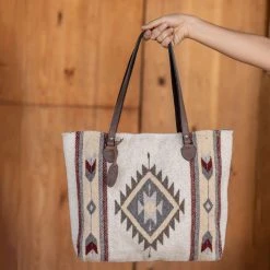 MZ Fair Trade Snowflake Wool Tote Bag