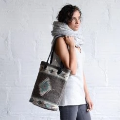 MZ Fair Trade Starlight Wool Bucket Tote Bag 21 MZ Fair Trade Starlight Wool Bucket Tote Bag