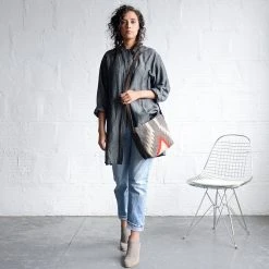 MZ Fair Trade Stormy Skies Wool Crossbody Bag