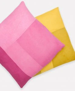 Anchal Home Goods Naturally Dyed Colorblock Throw Pillow