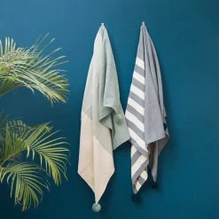 Kiliim Navy Stripes Throw Blanket Home Goods