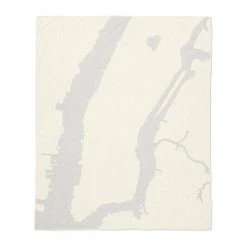 Haptic Lab New York Map Throw Quilt