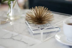 Newly Goods Handcrafted Balsamo Lucite Upcycled Square Tray