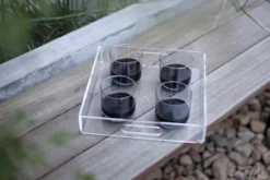 Newly Goods Handcrafted Balsamo Lucite Upcycled Square Tray