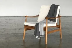 Newly Goods Home Goods Gray Divide Recycled Throw Blanket