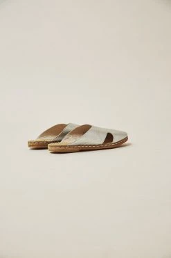Nida Lu Handmade Shoes Women's Antalya Mule - Silver 9 Nida Lu Handmade Shoes Women's Antalya Mule - Silver