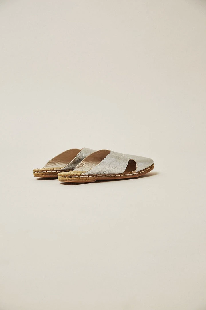 Nida Lu Handmade Shoes Women's Antalya Mule - Silver 5 Nida Lu Handmade Shoes Women's Antalya Mule - Silver