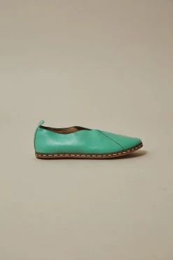 Nida Lu Handmade Shoes Women's Lu Loafer - Turquoise 10 Nida Lu Handmade Shoes Women's Lu Loafer - Turquoise