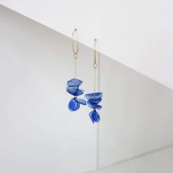 Giulia Letzi + META Jewelry Nina Upcycled Chain Drop Earrings - Blue