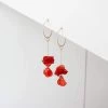 Giulia Letzi + META Jewelry Nina Upcycled Chain Drop Earrings - Coral