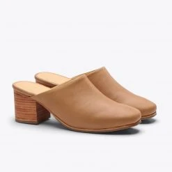 Nisolo Shoes All-Day Heeled Mule - Almond
