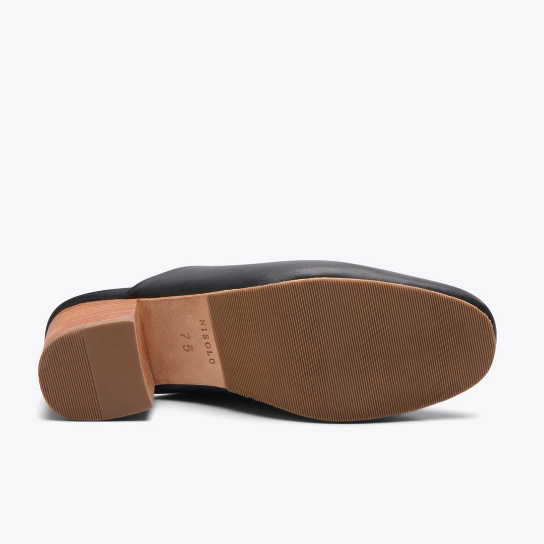 Nisolo All-Day Heeled Mule - Black 12 Nisolo All-Day Heeled Mule - Black