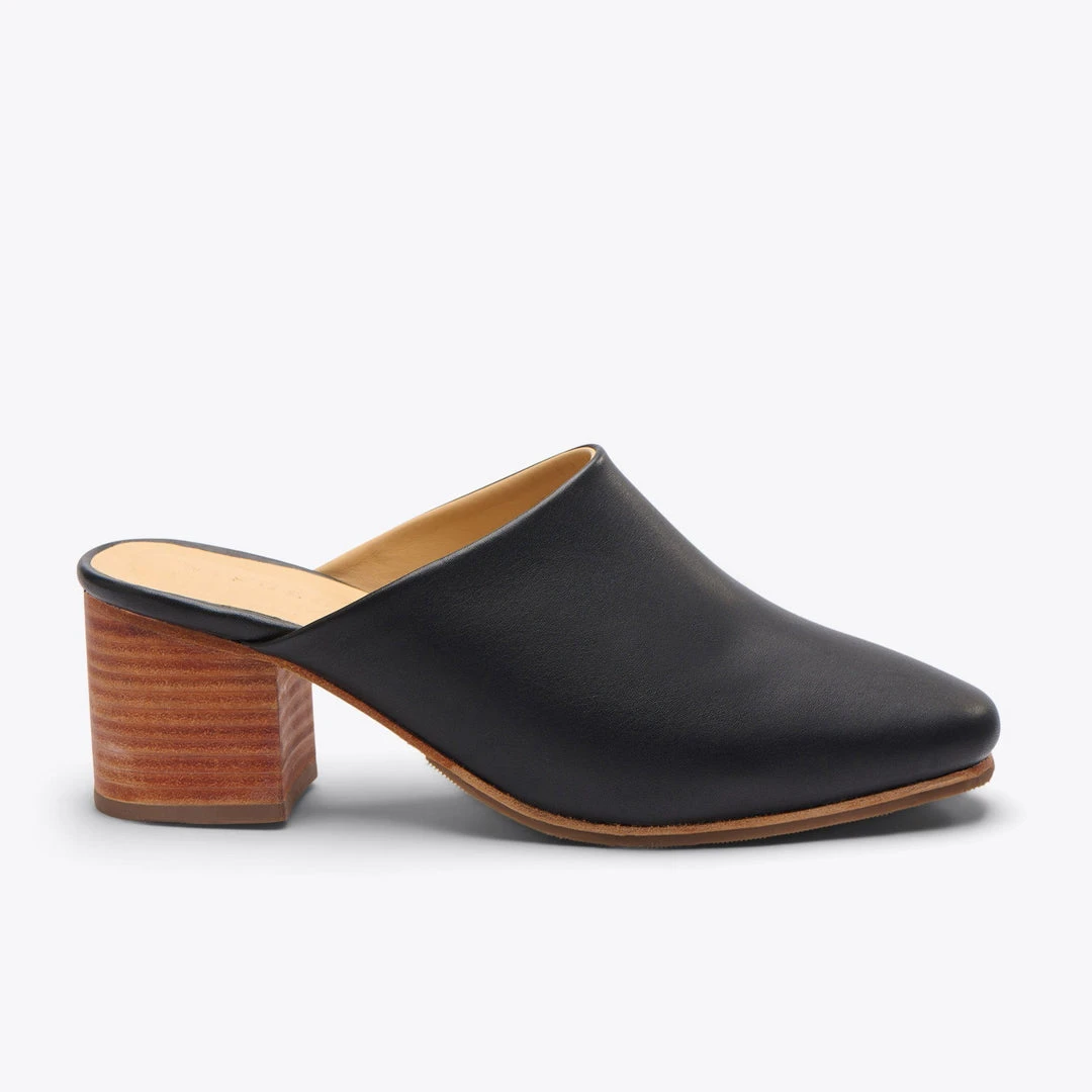 Nisolo All-Day Heeled Mule - Black 10 Nisolo All-Day Heeled Mule - Black