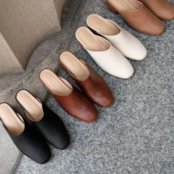 Nisolo Special Occasion All-Day Heeled Mule - Brandy