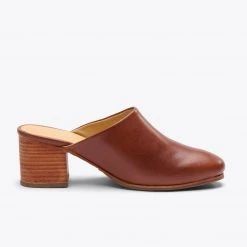 Nisolo Special Occasion All-Day Heeled Mule - Brandy