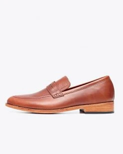 Nisolo Men's Chamberlain Penny Loafer - Brandy Best Sellers