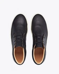 Nisolo Men's Cortez Mid Top Sneaker - Black