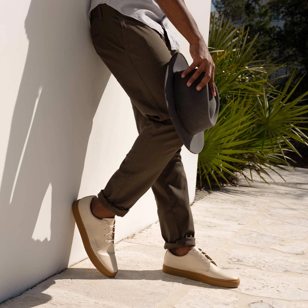 Nisolo Men's Diego Low Top Sneaker - Bone + Gum 4 Nisolo Men's Diego Low Top Sneaker - Bone + Gum