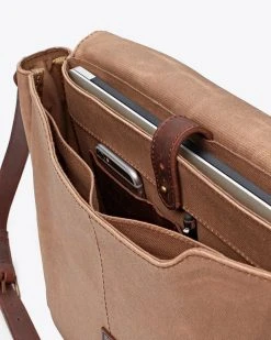 Nisolo Loreto Messenger Bag - Waxed Canvas