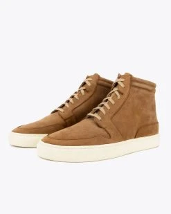 Nisolo Men's Rey High Top Sneaker - Tobacco