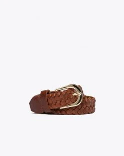 Nisolo Women's Talia Braided Belt - Brandy