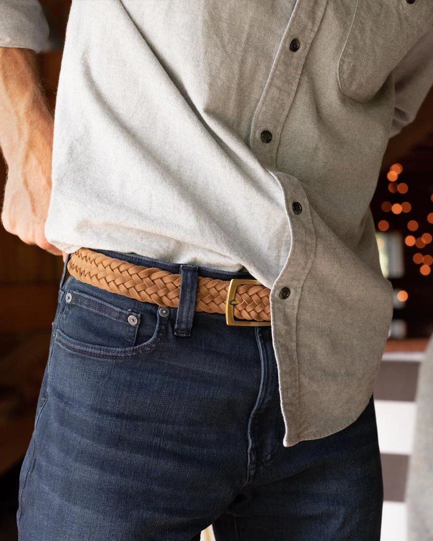 Nisolo Men's Teyo Woven Belt - Tobacco Accessories 4 Nisolo Men's Teyo Woven Belt - Tobacco Accessories