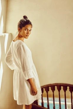 No Nasties Coconut Milk Drop-Waist Mini Dress Clothing 9 No Nasties Coconut Milk Drop-Waist Mini Dress Clothing