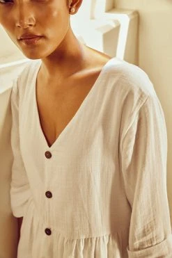 No Nasties Coconut Milk Drop-Waist Mini Dress Clothing 7 No Nasties Coconut Milk Drop-Waist Mini Dress Clothing