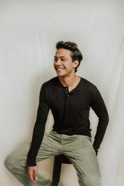 No Nasties Men's Bristol Henley Shirt