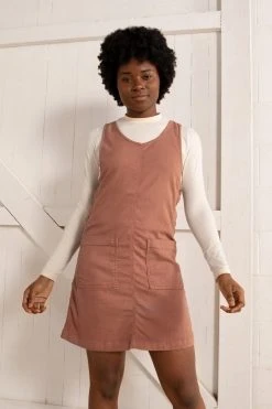 North Of West Caroline Upcycled Jumper Dress - Terracotta Sale