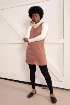 North Of West Caroline Upcycled Jumper Dress - Terracotta Sale