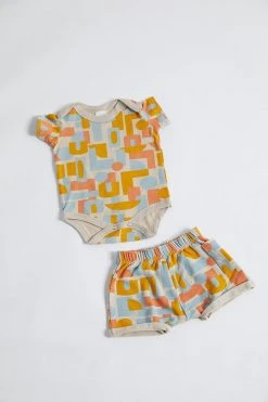 North Of West Baby's Decades Onesie - Fog