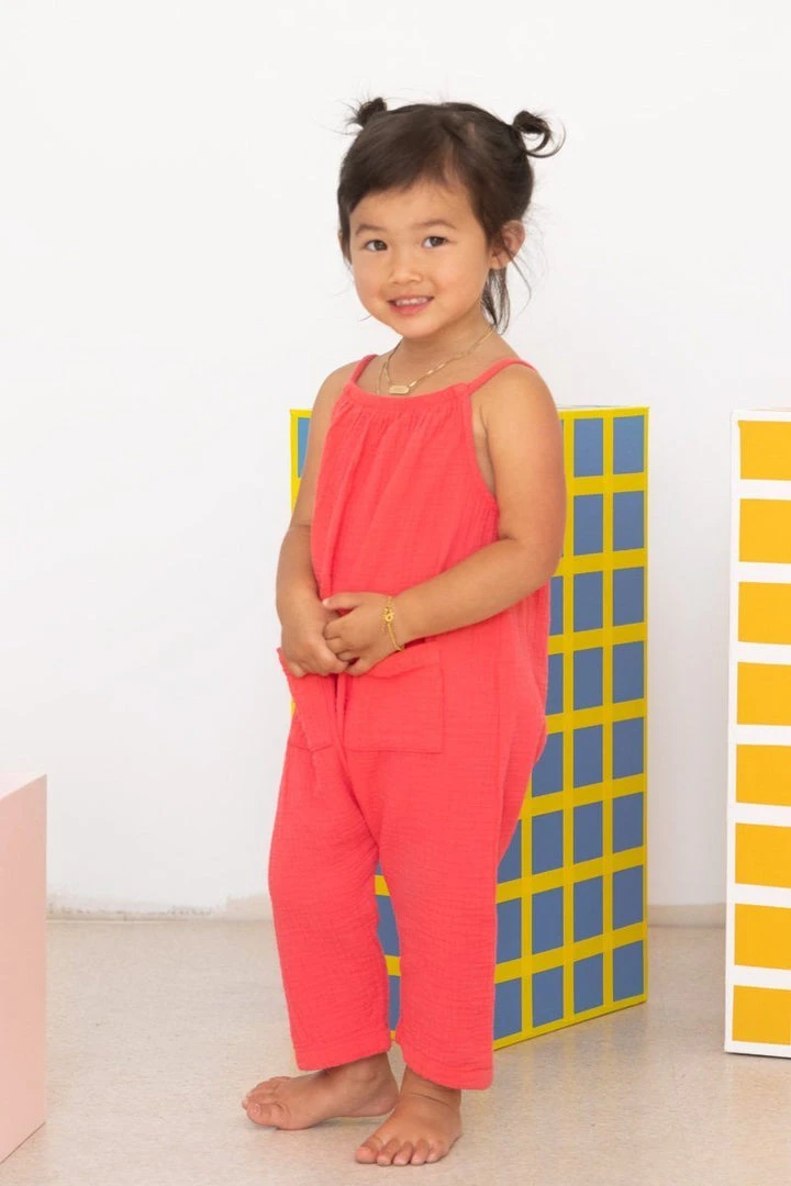 North Of West Kids' Double Cloth Jumpsuit - Azalea Sale 4 North Of West Kids' Double Cloth Jumpsuit - Azalea Sale