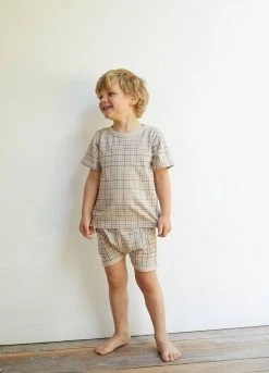 North Of West Sale Kids' Grid Tee - Fog 8 North Of West Sale Kids' Grid Tee - Fog