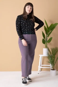 North Of West Sale Morgan Squiggles Mock Neck - Black