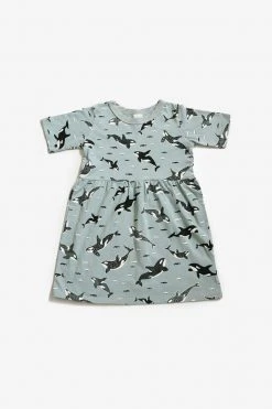 North Of West Kids' Orcas Dress - Sea Mist
