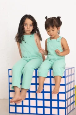 North Of West Sale Kids' Play Overalls - Seafoam