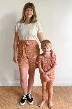 North Of West River Snake Rainbow Sweat Short - Sunset