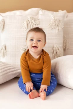 North Of West Baby's Squiggles Harem Pants - Azure