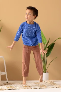 North Of West Sale Kids' Squiggles Raglan Tee - Azure