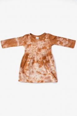 North Of West Kids' Tie Dye Long Sleeve Dress - Amber